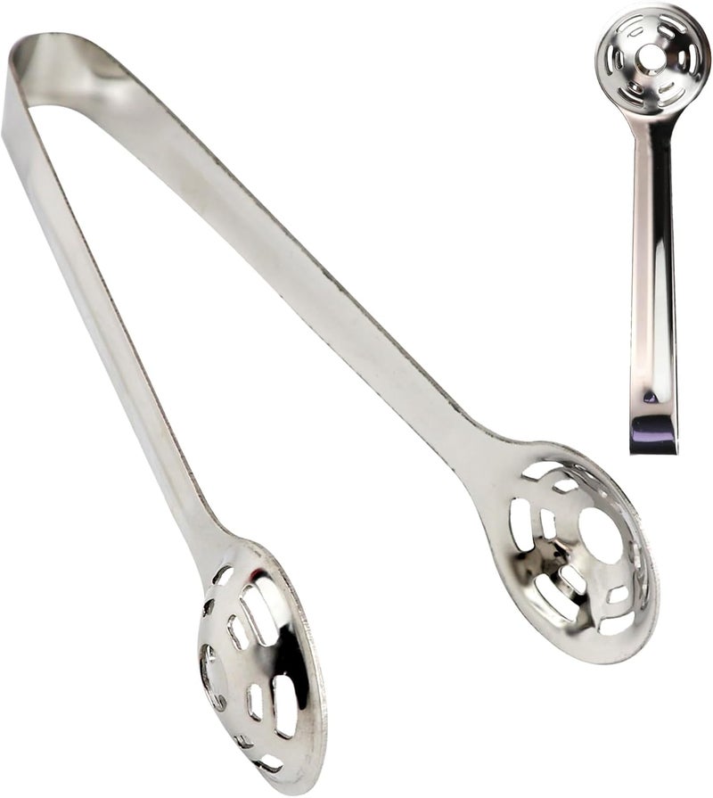 LCJAOF Whiskey Ice Cubes Metal Tongs - Stainless Steel Reusable Ice Sphere Cubes - Beverage Chilling Rocks & Ice Tea Tongs - Image 1